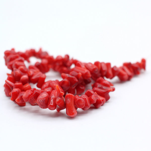 Red Coral Bead Strands