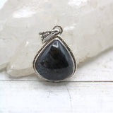 Eye of Odin Sapphire in Sterling Silver Pendant