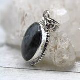 Eye of Odin Sapphire in Sterling Silver Pendant