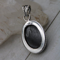 Eye of Odin Sapphire in Sterling Silver Pendant