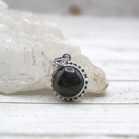 Eye of Odin Sapphire in Sterling Silver Pendant