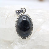 Eye of Odin Sapphire in Sterling Silver Pendant