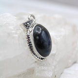 Eye of Odin Sapphire in Sterling Silver Pendant