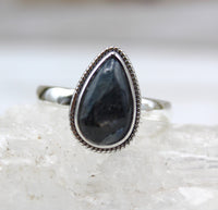 Eye of Odin Sapphire in Sterling Silver Ring