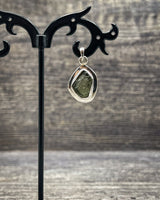 Rough Moldavite in .925 Sterling Silver Pendant