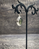 Rough Moldavite in .925 Sterling Silver Pendant