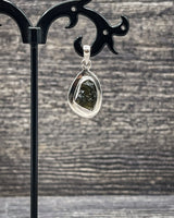 Rough Moldavite in .925 Sterling Silver Pendant
