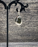 Rough Moldavite in .925 Sterling Silver Pendant