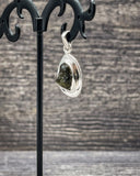 Rough Moldavite in .925 Sterling Silver Pendant
