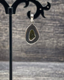 Rough Moldavite in .925 Sterling Silver Pendant