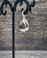 Rough Moldavite in .925 Sterling Silver Pendant