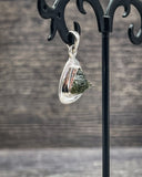Rough Moldavite in .925 Sterling Silver Pendant