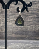 Rough Moldavite in .925 Sterling Silver Pendant