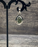 Rough Moldavite in .925 Sterling Silver Pendant