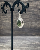 Rough Moldavite in .925 Sterling Silver Pendant