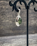 Rough Moldavite in .925 Sterling Silver Pendant