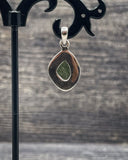 Rough Moldavite in .925 Sterling Silver Pendant