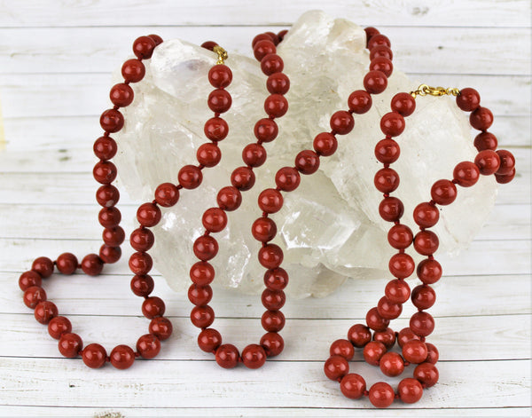 Red Jasper Hand Knotted Necklaces