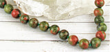 Hand Knotted Unakite Necklace