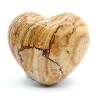 Landscape Jasper Heart Carving