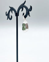 Rough Moldavite in .925 Sterling Silver Pendant
