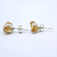 Citrine Stud Earrings SS