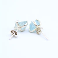 Aquamarine Stud Earrings SS
