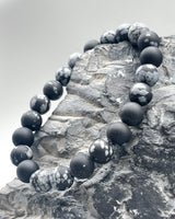 Snowflake Obsidian Bracelet