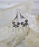 Filigree Drop Sterling Silver Earrings