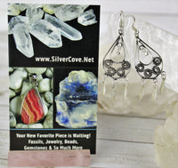 Filigree Drop Sterling Silver Earrings