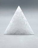 Selenite Ohm Triangle Carving