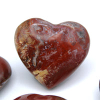 Petrified Wood Heart Carvings