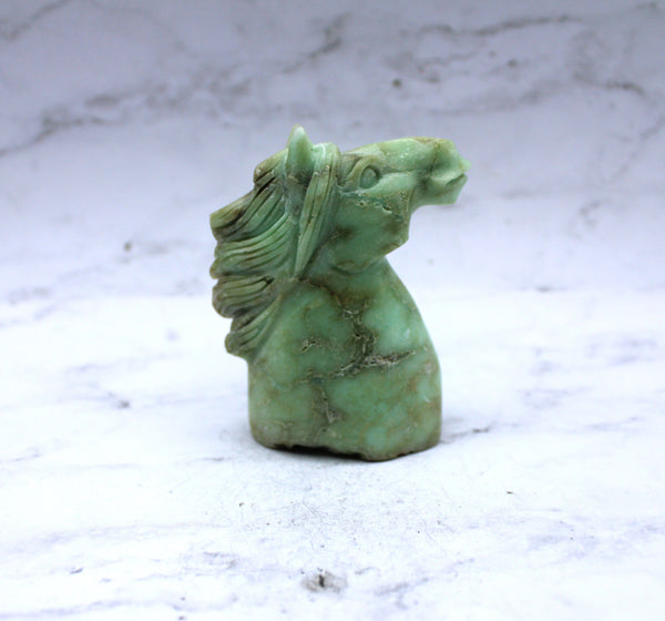 Chrysoprase Horse Carving