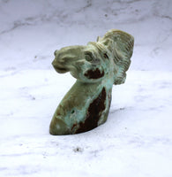 Chrysoprase Horse Carving