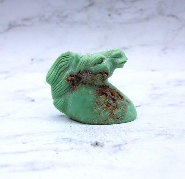 Chrysoprase Horse Carving