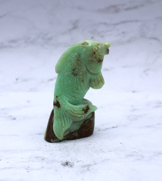 Chrysoprase Fish Carving