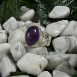 Amethyst Sterling Silver Ring (size 8.5)