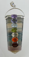 Fluorite Point Chakra Pendant