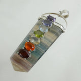 Fluorite Point Chakra Pendant