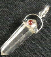 Quartz & Garnet Double Terminated Pendant