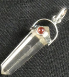 Quartz & Garnet Double Terminated Pendant