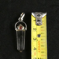 Quartz & Garnet Double Terminated Pendant