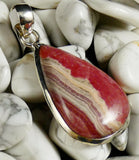 Rhodocrosite in Sterling Silver Pendant