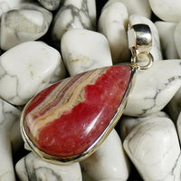 Rhodocrosite in Sterling Silver Pendant