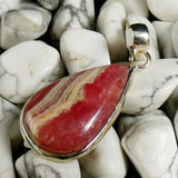 Rhodocrosite in Sterling Silver Pendant