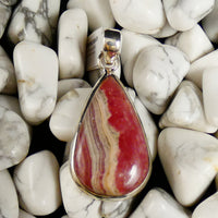 Rhodocrosite in Sterling Silver Pendant