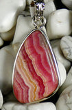 Rhodocrosite in Sterling Silver Pendant