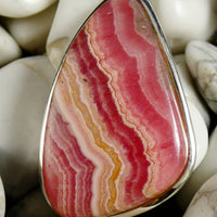 Rhodocrosite in Sterling Silver Pendant