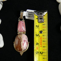 Rhodocrosite in Sterling Silver Pendant