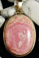 Rhodocrosite in Sterling Silver Pendant